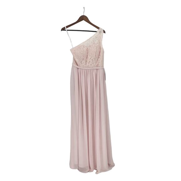 Azazie Blush Pink Women's One Shoulder Long Dress - Size C - Picture 1 of 6